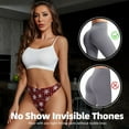 thumbnail image 4 of Thongs for Women - Snowflakes Plaid Christmas No Show Seamless Womens Thongs Underwear, Soft Stretch G String Thongs for Women,Cuteness Ladies Thong Bikini Panties Briefs, 4 of 5