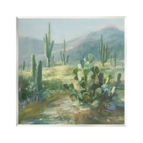 Stupell Industries Desert Cactus Landscape Nature Painting Unframed Art Print Wall Art, 12 x 12