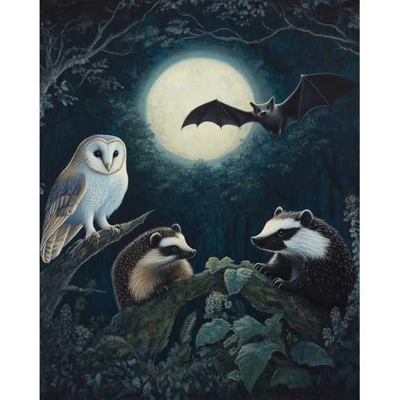 Paint by Numbers for Adults - Moon Night Fairy Gathering - Acrylic Easy Paint by Numbers for Adults Beginner DIY Painting by Numbers for Gift Home Wall Decor 16”W x 20”L