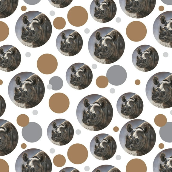 Black Rhino Rhinoceros Premium Gift Wrap Wrapping Paper Roll