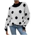 thumbnail image 1 of HNMKIU Chandail à Col Roulé pour Femmes Manches Longues Design Décontracté Ample Confortable Blanc,m, 1 of 6