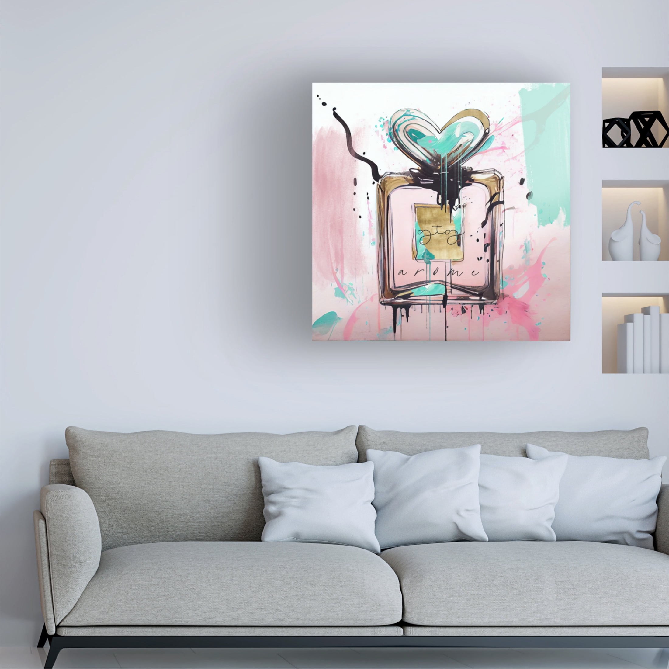 Canvas Wall Art - Sasha 'Fire Girl III' Wall Art for Living Room, Bedroom, or Office Décor by Trademark Fine Art - 35 x 35 Inches