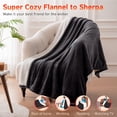 thumbnail image 6 of Warmrest Electric Throw Blanket Heated Blanket with 6 Heating Levels and 4 Hours Auto Shut Off, Flannel to Sherpa Super Cozy Heating Blanket, Machine Washable, 50" x 60", Charcoal, 6 of 8