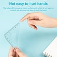 thumbnail image 3 of Tnobhg 1 Set Transparent Ruler Easy-to-Use Clear Scale Round Hollow Design with Set Squares Protractor Stationery Learning Tools, 3 of 7