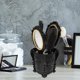thumbnail image 3 of Piao Vintage Handheld Mirror Comb Set, 5pcs Vanity Makeup Mirror Cepillos para el cabello Juego de peines Desenredar Cepillo para el cabello Peine de cola de rata con soporte para peine - Negro ACTIVE Biensenido a ACTIVE, 3 of 3