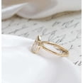thumbnail image 2 of vylahjewellery Half Bezel Pear Cut Diamond Engagement Anniversary Ring for Women 10K Vermeil Yellow Gold Mother's Day Ring Unique Moissanite Proposal Handmade Jewelry, 2 of 7