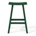 thumbnail image 6 of WestinTrends Malibu HDPE Outdoor Patio 29" Bar Stool Saddle Seat, Dark Green, 6 of 14