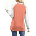thumbnail image 3 of Maplenight Long Sleeve Shirts for Women Color Block Raglan Tops Dressy Casual Crewneck Basic Tees Fall Fashion Outfits, 3 of 7