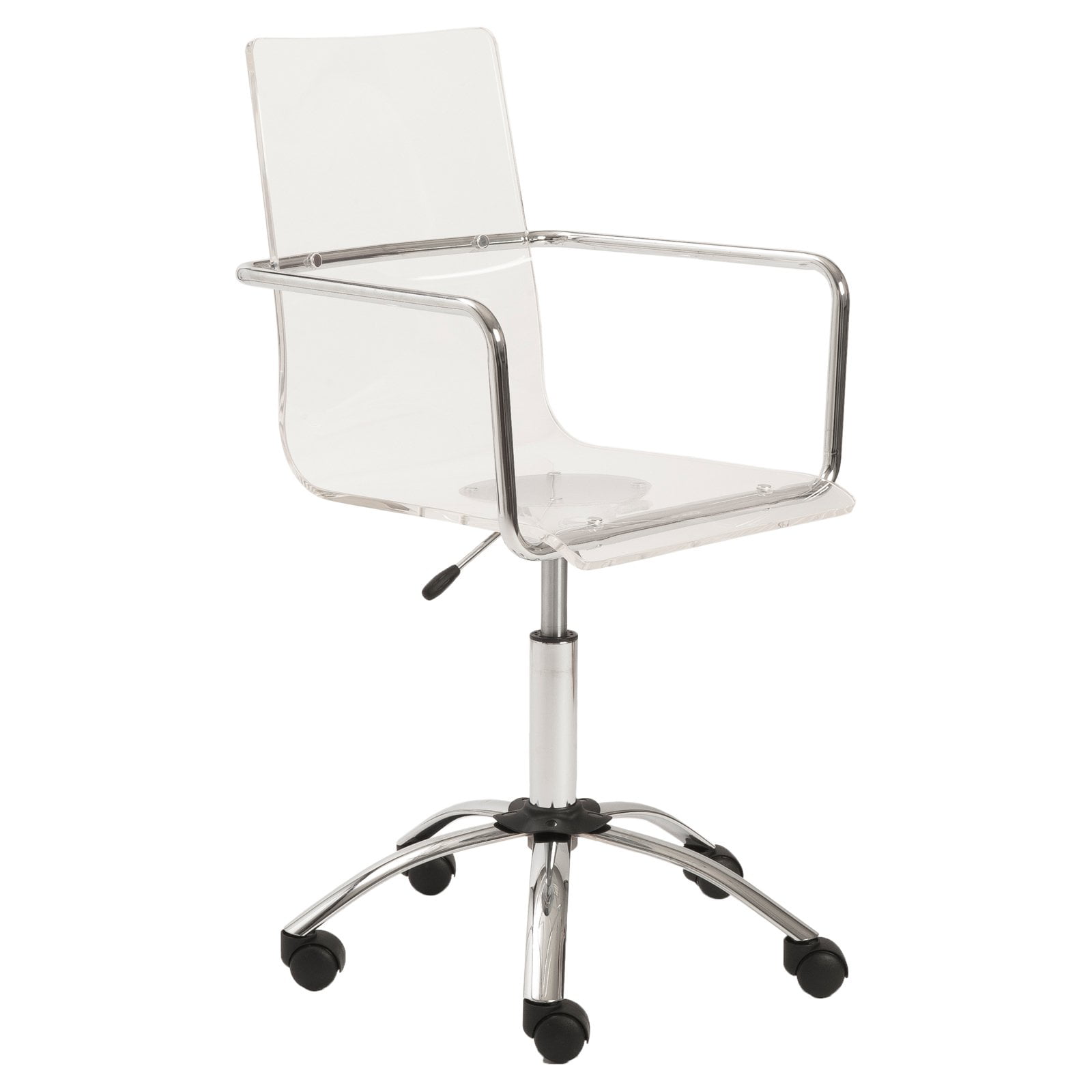 Euro Style Chloe Office Chair Clear / Chrome