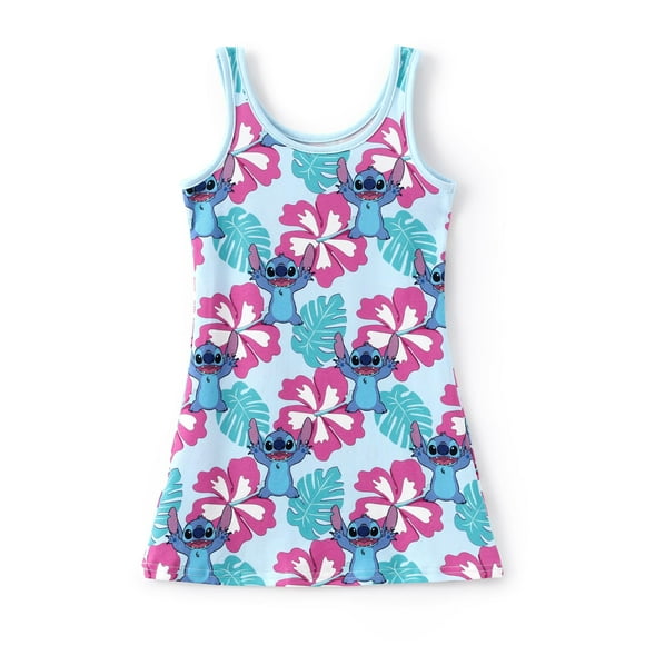 Vestido Disney Lilo & Stitch para niña pequeña hawaiano de 7 a 8 años