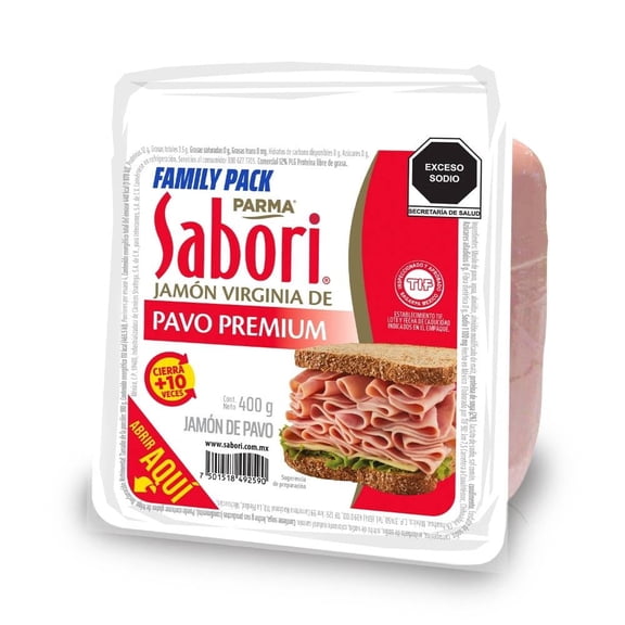 Jamón de pavo Sabori Parma virginia premium 400 g