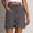 Dark Gray, variant on Shorts for Women Casual Shorts With Large Pockets Lightweight Elastic Waist For Summer Outdoor Travel Women Brown L