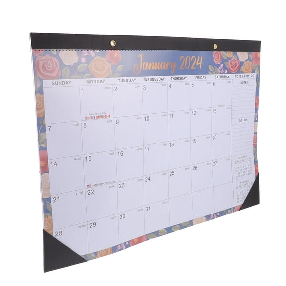 NIAIZEK Hanging Calendar 2024 English Schedule Planner Assorted Colors Practical Design