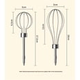 thumbnail image 4 of Cordless Hand Mixer, One Touch Off Handheld Electric Whisk with 3 Speed Modes, Hand Held Egg Beater with 2 Detachable Stir Whisks (White）, 4 of 5