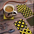 thumbnail image 3 of Inkdotpot Set of 6 Drink Coasters Easy Clean 4-Zoll SquareCoastersCork Base-Reusable- Polka Dot, 3 of 8