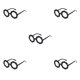 thumbnail image 3 of Qarigey Gafas para niños Gafas de girasol Adorables Accesorios de ropa de moda Estilo para protección de ojos Negro Blanco Plata Type2 NO2, 3 of 6