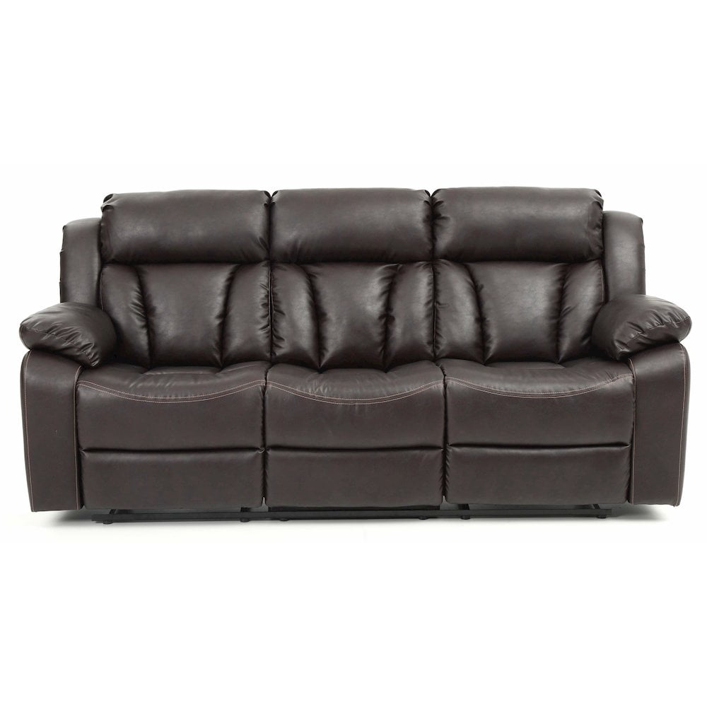Glory Furniture Daria Reclining Sofa in Dark Brown Color