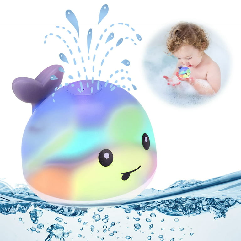 Dream Fun Baby Bath Toy for Boys Girls Age 1 2 3 Light up Whale Spray Bath  Toy for 2-4 Years Old Toddler,Sprinkler Bathtub Toys for 9-18 Month Baby