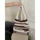 thumbnail image 4 of Zhuge Bolso de hombro tejido para mujer, bolso de mano tejido, bolso de mano tejido elegante para playa de verano, bolsos de hombro de 13,38 x 0,78 x 13,38 pulgadas (negro), 4 of 4
