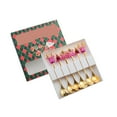 thumbnail image 2 of Juego de 6 cucharas con forma de alce navideño, personajes de pan de jengibre, cubiertos, decoración de té, café, cubiertos de Navidad para regalo,, 2 of 8