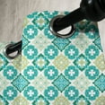 thumbnail image 3 of Ambesonne Green Grommet Curtain, Geometric Colored Tiles, 50" x 96", Green Teal White, 3 of 6