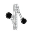 thumbnail image 3 of Aonejewelry 0.65 Ct. Twt Black Diamond Engagement Fashion Ring Crafted In 14k Solid White Gold, 3 of 4