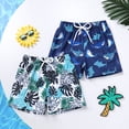 thumbnail image 4 of Younger Tree Baby Boy Swim Trunks 2 Pack Toddler Cute Cartoon Beach Bathing Shorts Swimsuit Swimwear for 4-5T, 4 of 8
