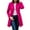 Hot Pink, variant on Women's Winter Double-Breasted Longline Coat - Solid Color Dressy Windbreaker Overcoat, Fuchsia, XL