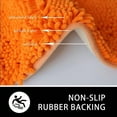 thumbnail image 4 of GoXteam Toilet Rugs U Shaped Washable, Soft Chenille Toilet Mat for Bathroom Floor, Non-Slip Contour Bathroom Rugs for Toilet, Fluffy, Thick, Dry Quickly Absorbent Water, 20" x 20", Orange, 4 of 7