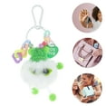 thumbnail image 3 of Unique Bargains 1 Pc Fashion Cartoon Chain Coal Ball Handbag Charm Bag Accessories White Green, 3 of 5