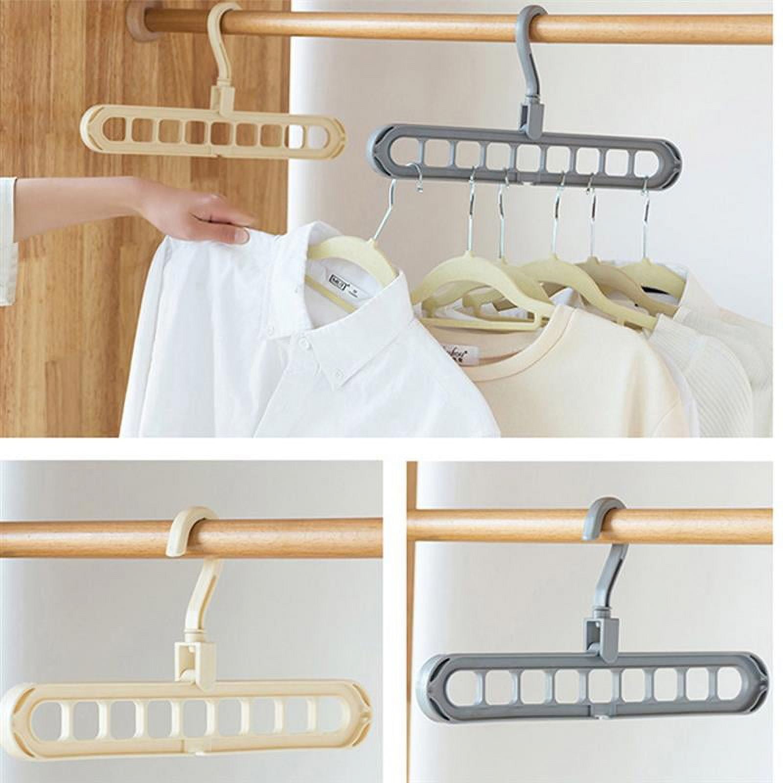 5pcs/set Lingerie Strappy Top Storage Rack, Space-saving Clothes Hangers,  Creative Non-slip Wave Hanger For Home Dorm