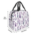 thumbnail image 2 of Naloa Lavender Flowers Print Lunch Box for Women Men,Insulated Lunch Bag,Lunchbox,Thermal Leakproof Cooler,Reusable Lunch Tote Bag for Work School Travel Picnic, 2 of 7