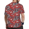 thumbnail image 2 of Wukai Dragons2 Print Men's Short-Sleeved Mesh T-Shirt,Quick-Dry Short Sleeve Workout T-Shirt-XX-Large, 2 of 8