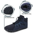 thumbnail image 5 of Stepedia Snow Boots Winter Barefoot Warm Faux Fur Anti-Slip Wide Toe Box Hiking Boots for Men Women, Navy 9.5 Women/8.5 Men, 5 of 7