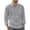 Gray, variant on IROINNID Shirt with Pocket for Men Solid Color V-Neck Collar Long Sleeve Pullover Blouse Tops,Black