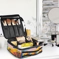 thumbnail image 5 of FORMRS Travel Makeup Bag Large Capacity Train Case Cosmetic Organizer with Adjustable Dividers, Colorful Landscape, 5 of 8