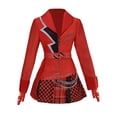 thumbnail image 3 of Rise of Red Halloween Cosplay, Red Princess Dress Halloween Costumes, Long Sleeve Red Outfit with Gloves Belt, for Cosplay Party Masquerade, 110, 3 of 7