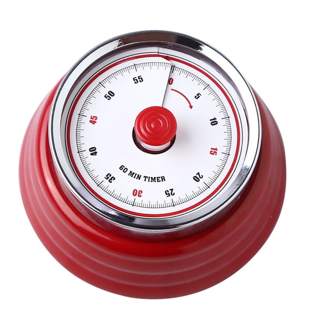 Retro Kitchen Timer Countdown Magnetic Long Ring Bell Alarm 60-Minute