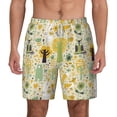 thumbnail image 3 of Uemuo Animal Tree Pattern Mens Swim Trunks Quick Dry Board Shorts with Mesh Lining, Stretch Beach Shorts Quick Dry No-Chafing Board Shorts-3X-Large, 3 of 9