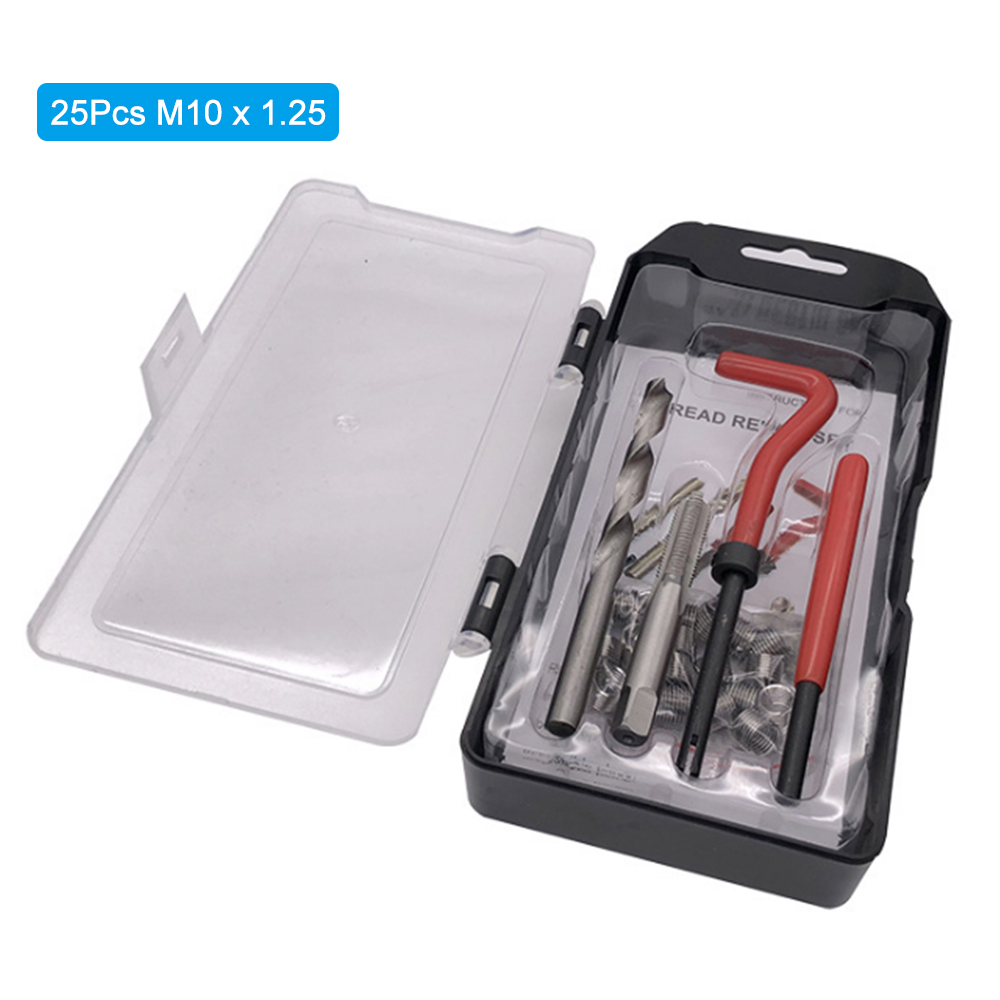 Kaufpart 20Pcs Kit Di Riparazione Filettatura M9x1.5 Set Di Maschi Per Filettatura In Acciaio Inossidabile Per Riparazione Filettatura Femmina