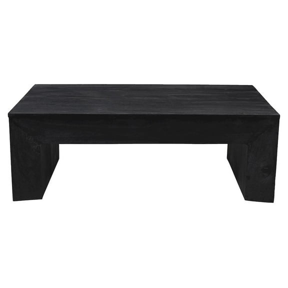 Goliath Cocktail Table in Modern Charcoal Gray Finish on Mango Solid Wood