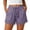 Purple, variant on cocolona Womens Summer Casual Lace Beach Shorts Elastic Waist Drawstring Wide Leg Lounge Pants with Pockets