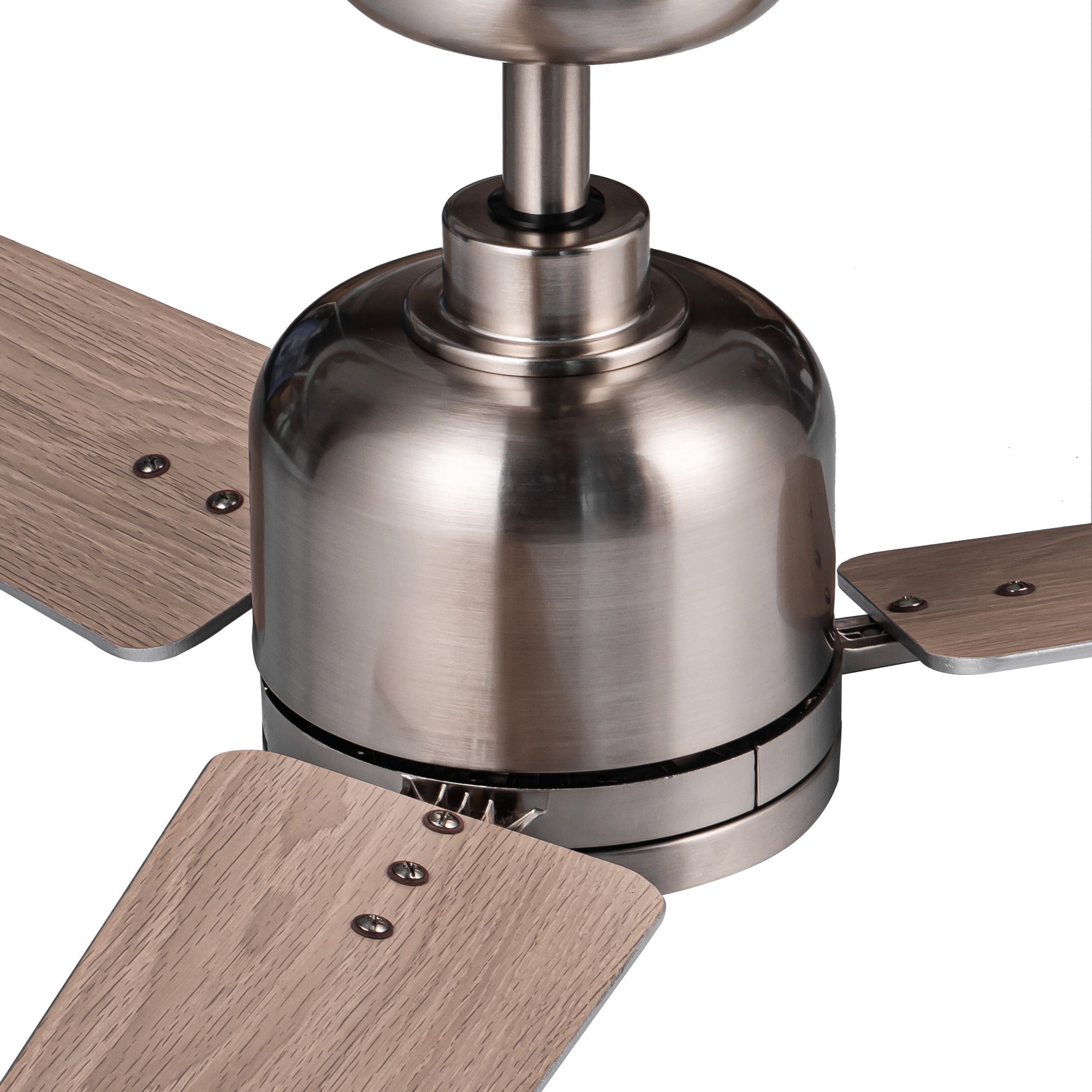 Leumius 52" Bruched Nickel Lowe Profile Ceiling Fan with Dimmable 3CCT LED Light,Modern Ceiling Fan for Living Room Bedroom