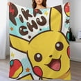 thumbnail image 5 of Pokemon Pikachu Throw Blanket Cute Flannel for Boys Girls Men Women, 5 of 7