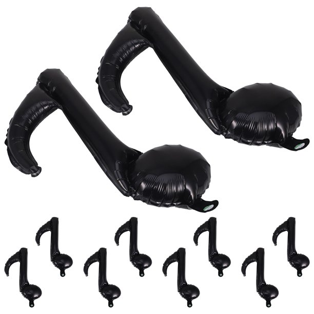 NUOLUX 10Ud Inflables De Aluminio Forma Nota Musical Color Negro Para De Fiesta