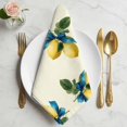 thumbnail image 2 of Yellow Summer Lemon Cloth Napkins, Blue Green Botanical Watercolor Washable and Reusable Dinner Napkins Set of 6, Table Napkin for Kitchen Party Birthday Wedding Hotel Housewarming 20"x20", 2 of 9