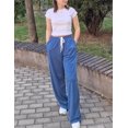 thumbnail image 6 of Pinspark Women's High Waisted Sweatpants Wide Leg Athletic Pants Elastic Drawstring Sweatpant Stretch Lounge Sweat Pants with Pockets, 6 of 6