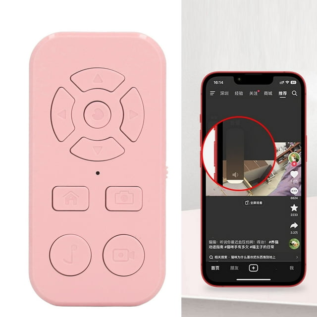 Page Turner Remote, Multifunctional 9 Keys TikTok Page Turner Remote Control for Smartphone, BT Selfie Video Recording Camera Remote Shutter Clicker Control