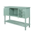 thumbnail image 3 of INCLAKE 45.2 Inch Console Table for Entryway, Wood Accent Buffet Table with 6 Drawers and 1 Storage Cabinet, Modern Kitchen Sideboard for Living Room, Hallway, Kitchen, Sage, 3 of 7