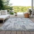 thumbnail image 6 of Addison Rugs Chantille Indoor/Outdoor Transitional Stripes Gray Washable Rectangle Rug, 2'6" x 3'10", 6 of 6